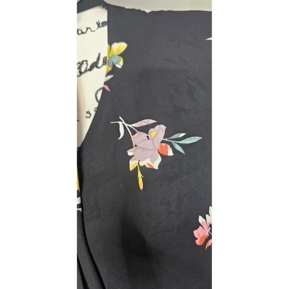 Ann Taylor Neck Tie Semi Sheer Blouse Top Shirt Floral Long Sleeve Floral XS - Picture 2 of 11